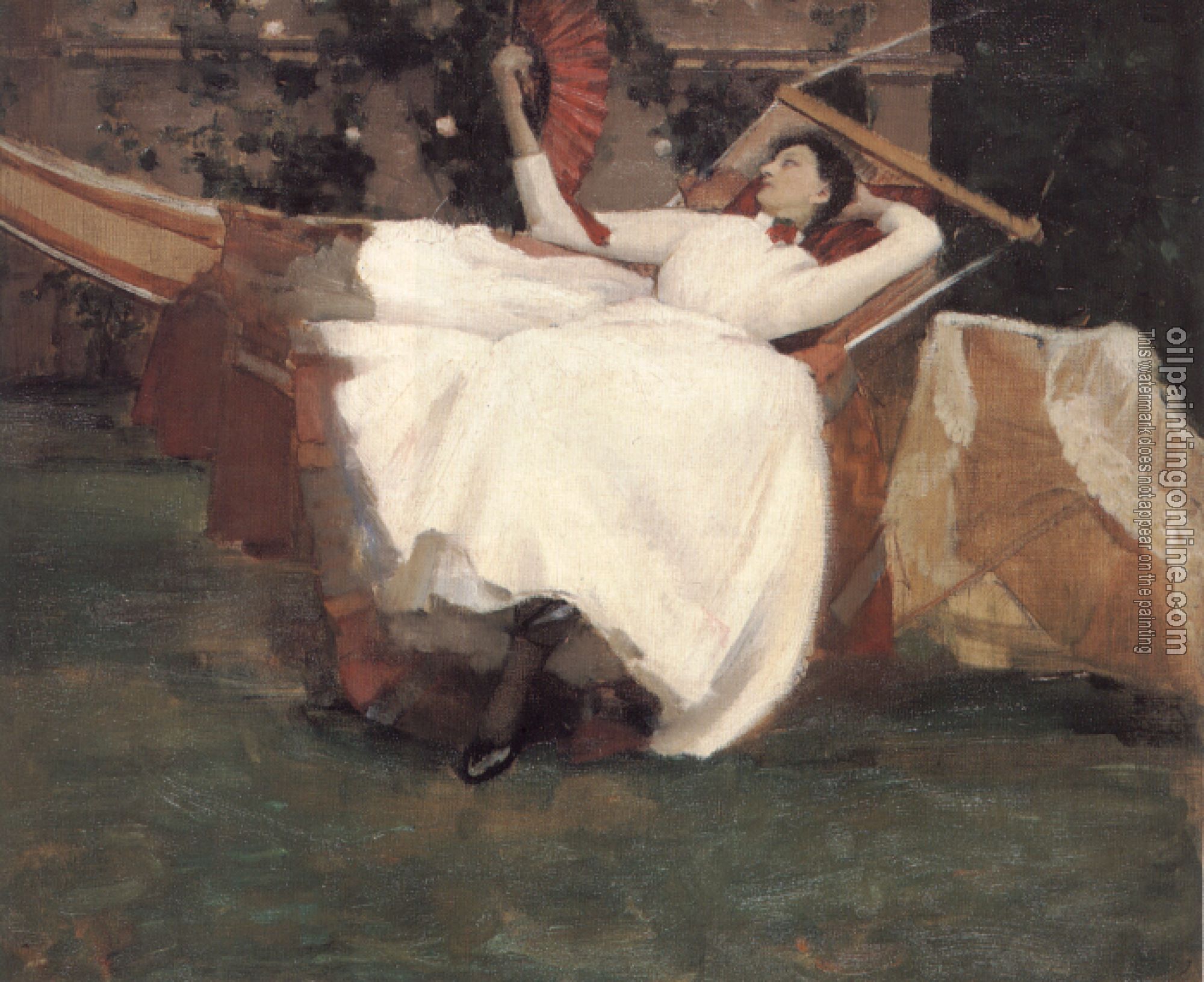 Sir John Lavery - The Red Fan